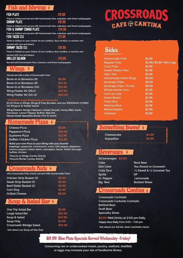 Crossroads Cafe & Cantina Menu image 1