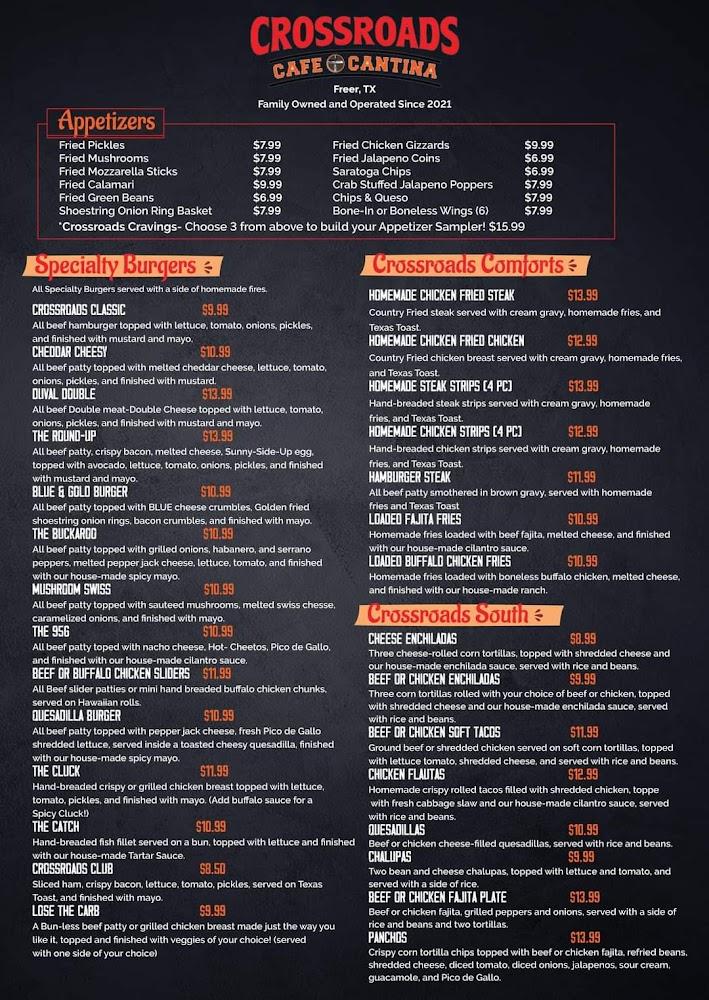 Crossroads Cafe & Cantina Menu image 2